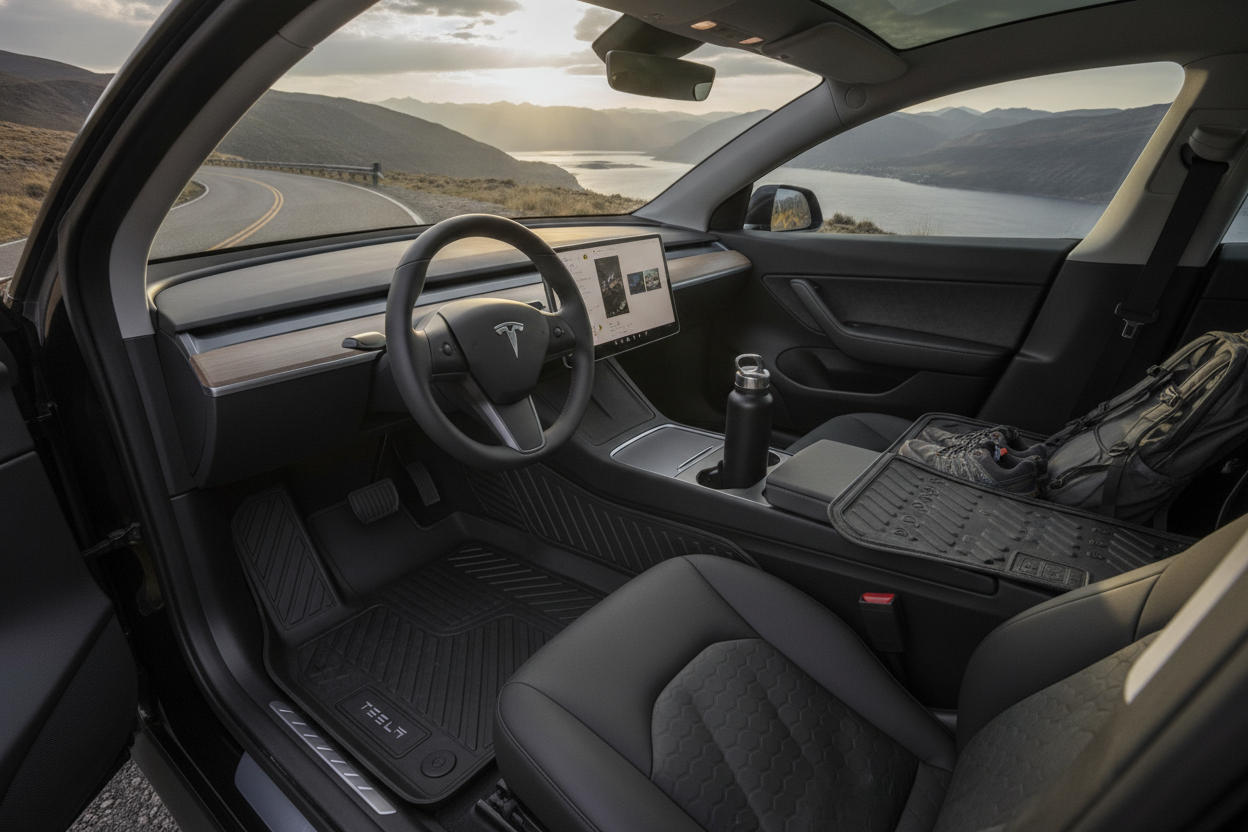Måtter til Tesla Model Y: Beskyt din bil mod det danske vejr